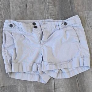 Banana Republic Women's Martin Fit Shorts, Light Gray Pin Striped, Size 10